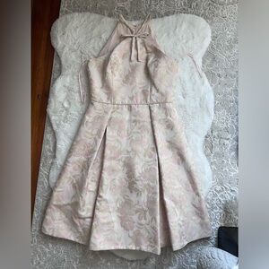 Pink floral high-neck Gal Meets Glam dress, Size 6